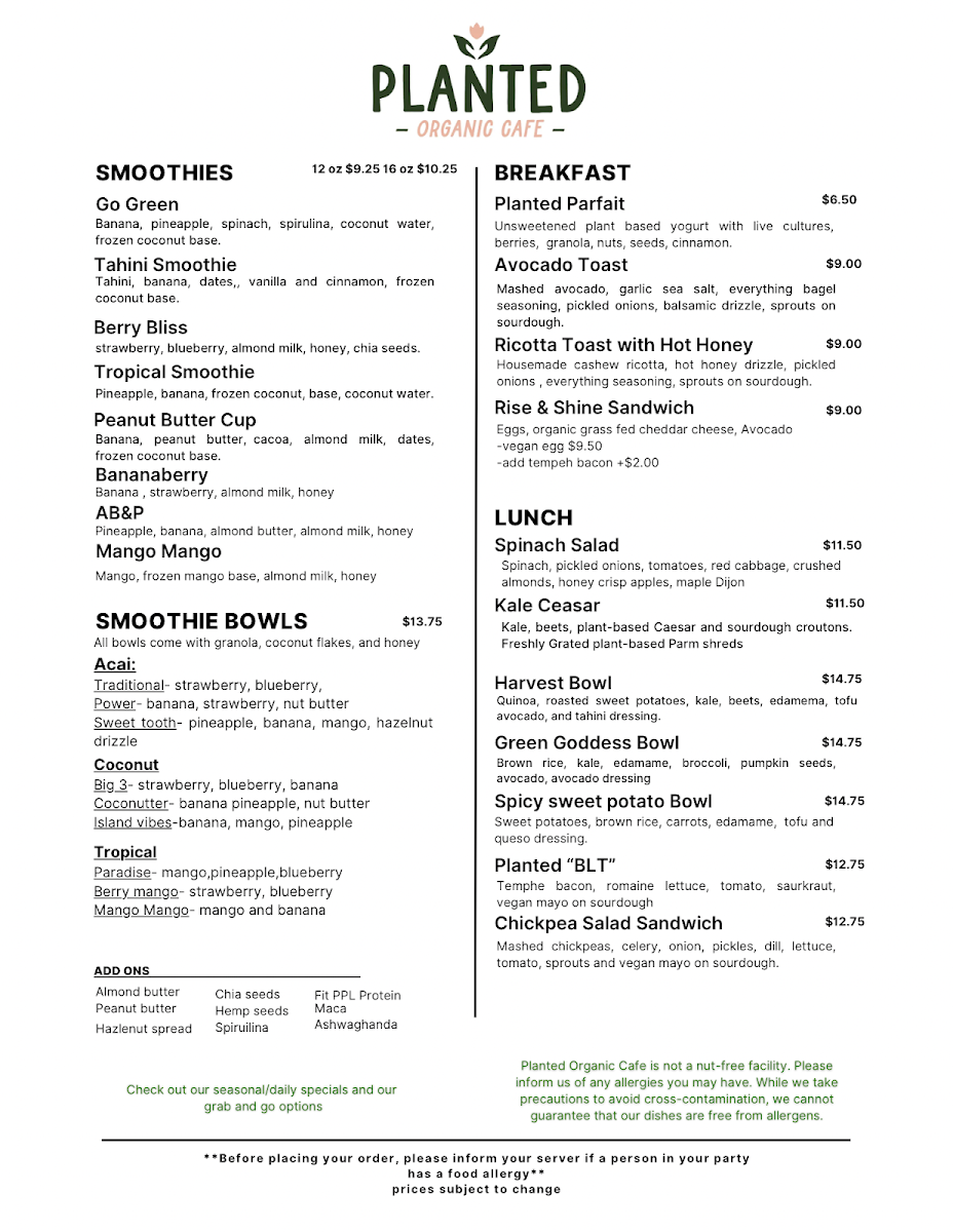 Planted - Organic Cafe - 1