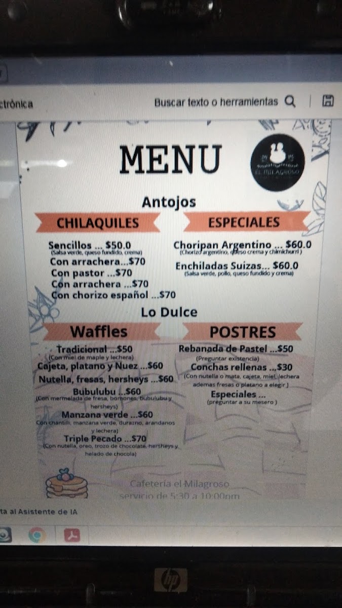 Cafeteria El Milagroso - 1