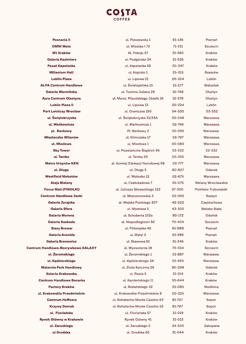 Costa Coffee | Plac Poetów - 6