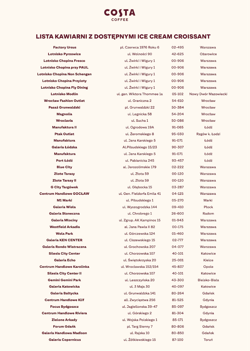 Costa Coffee | Plac Poetów - 7