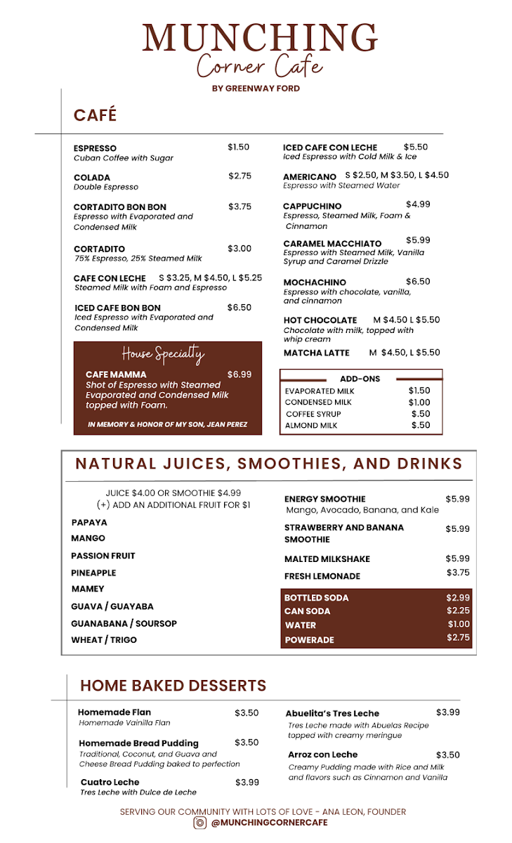 Munching Corner Cafe by Greenway Ford - 2