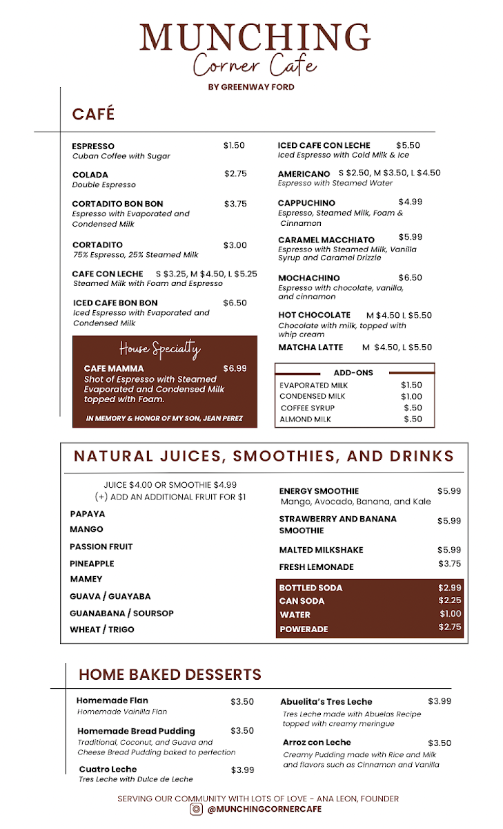 Munching Corner Cafe by Greenway Ford - 3