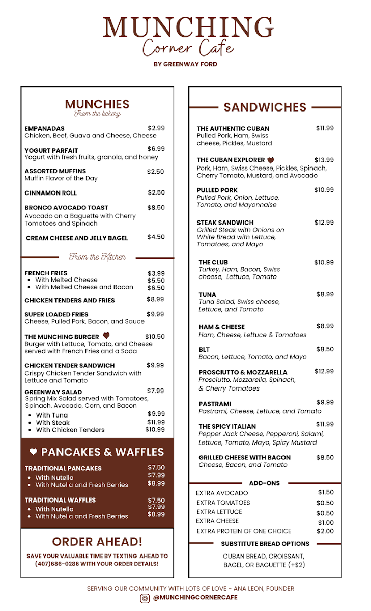 Munching Corner Cafe by Greenway Ford - 4