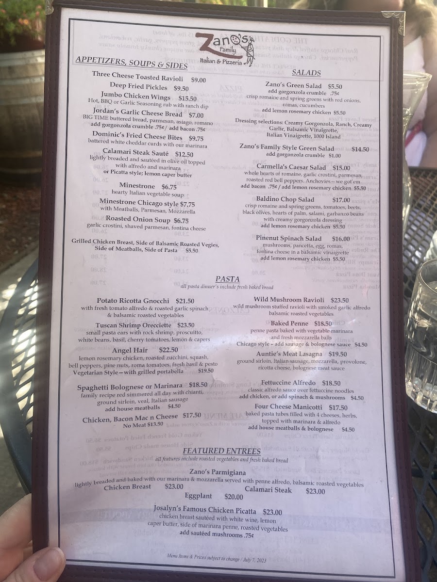 Zano's Family Italian & Pizzeria - 10