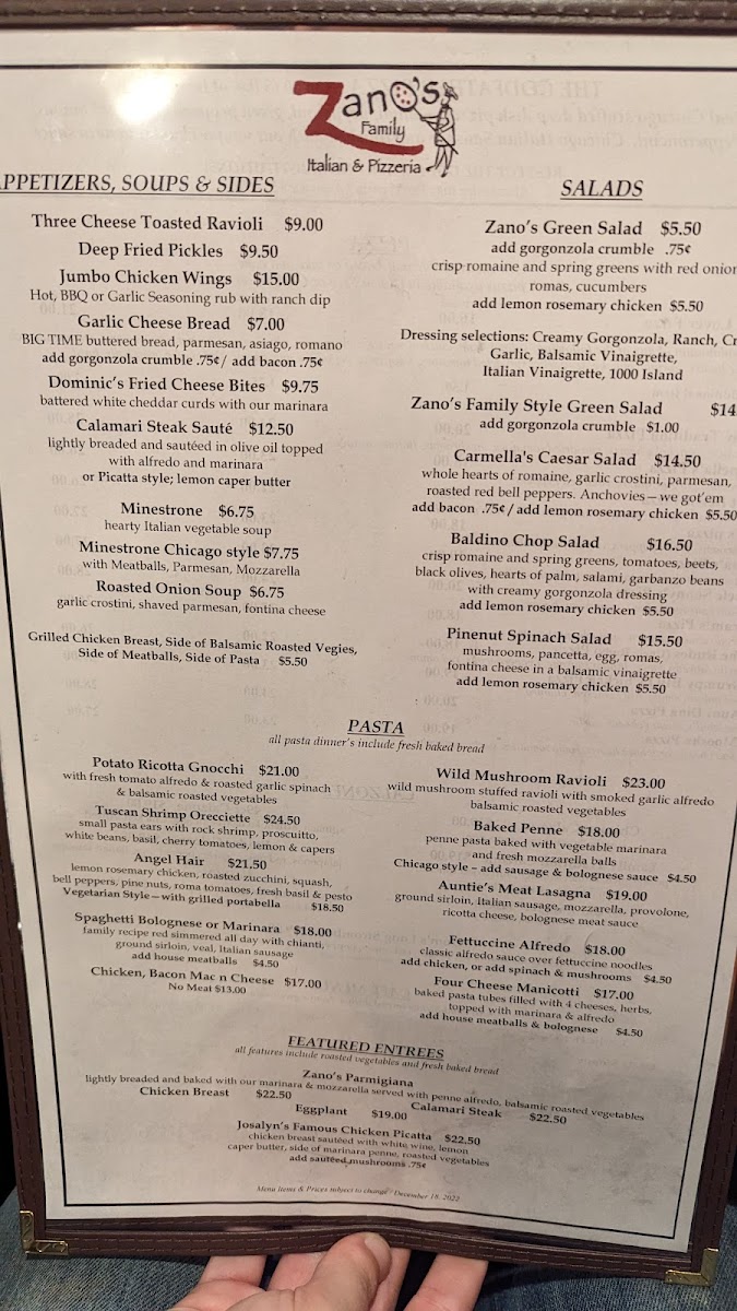 Zano's Family Italian & Pizzeria - 9