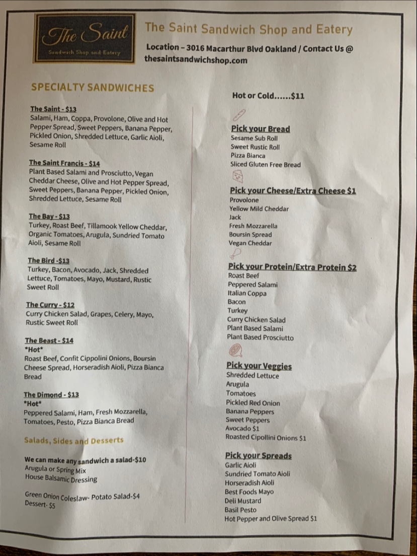 The Saint Sandwich Shop - 4
