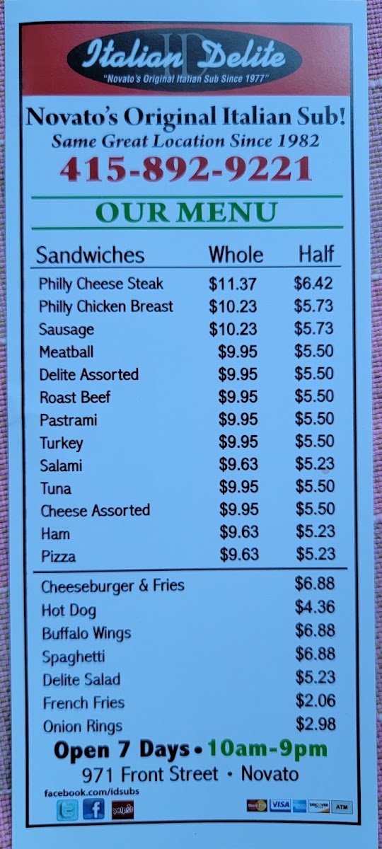 Italian Delite Sub Sandwiches - 6