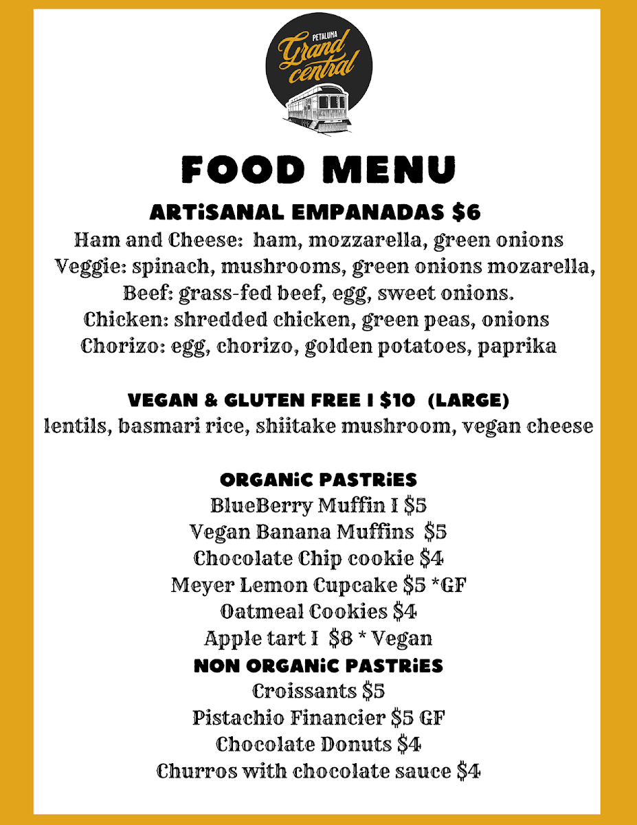Grand Central Petaluma Coffee & Empanadas & Chocolate Cafe - 1