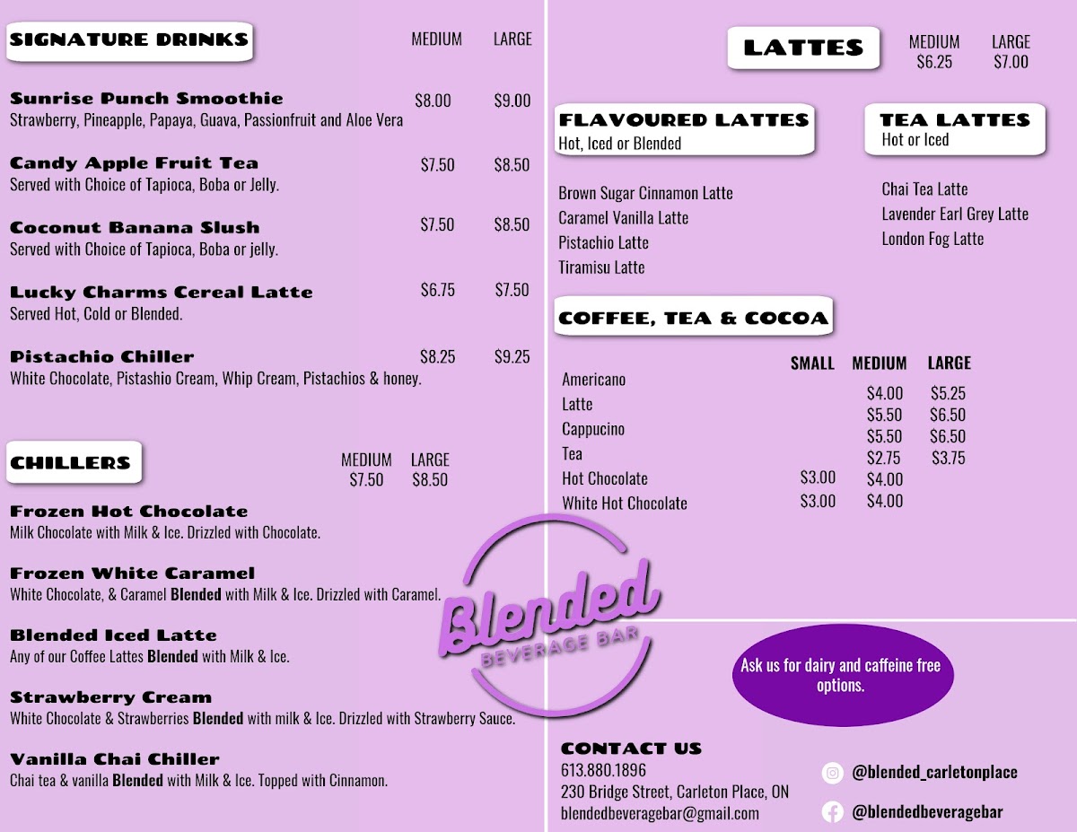 Blended Beverage Bar - 1