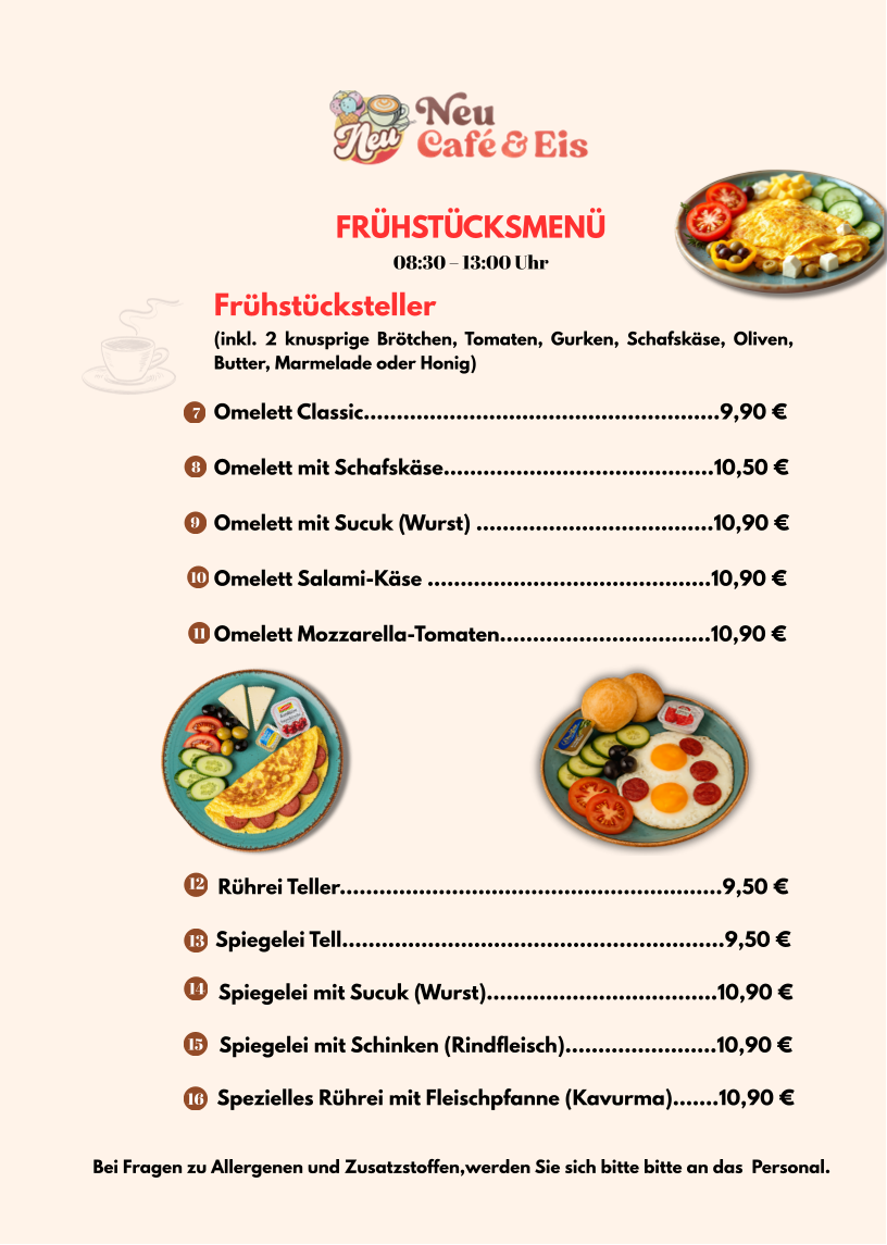 NEU Café & Eis , Frühstück - 4
