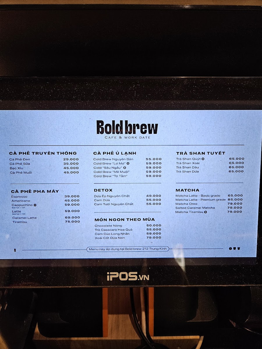 Bold Brew Cafe Work Date - 1