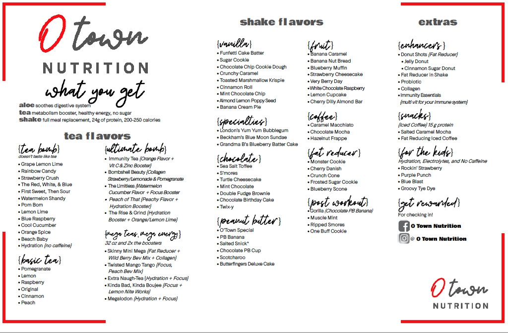 O Town Nutrition- Shake & Energy Bar - 3