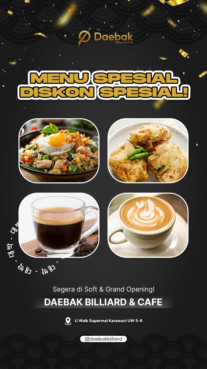 Daebak Billard dan Cafe, U Walk Supermall Karawaci UW 5-6 - 1