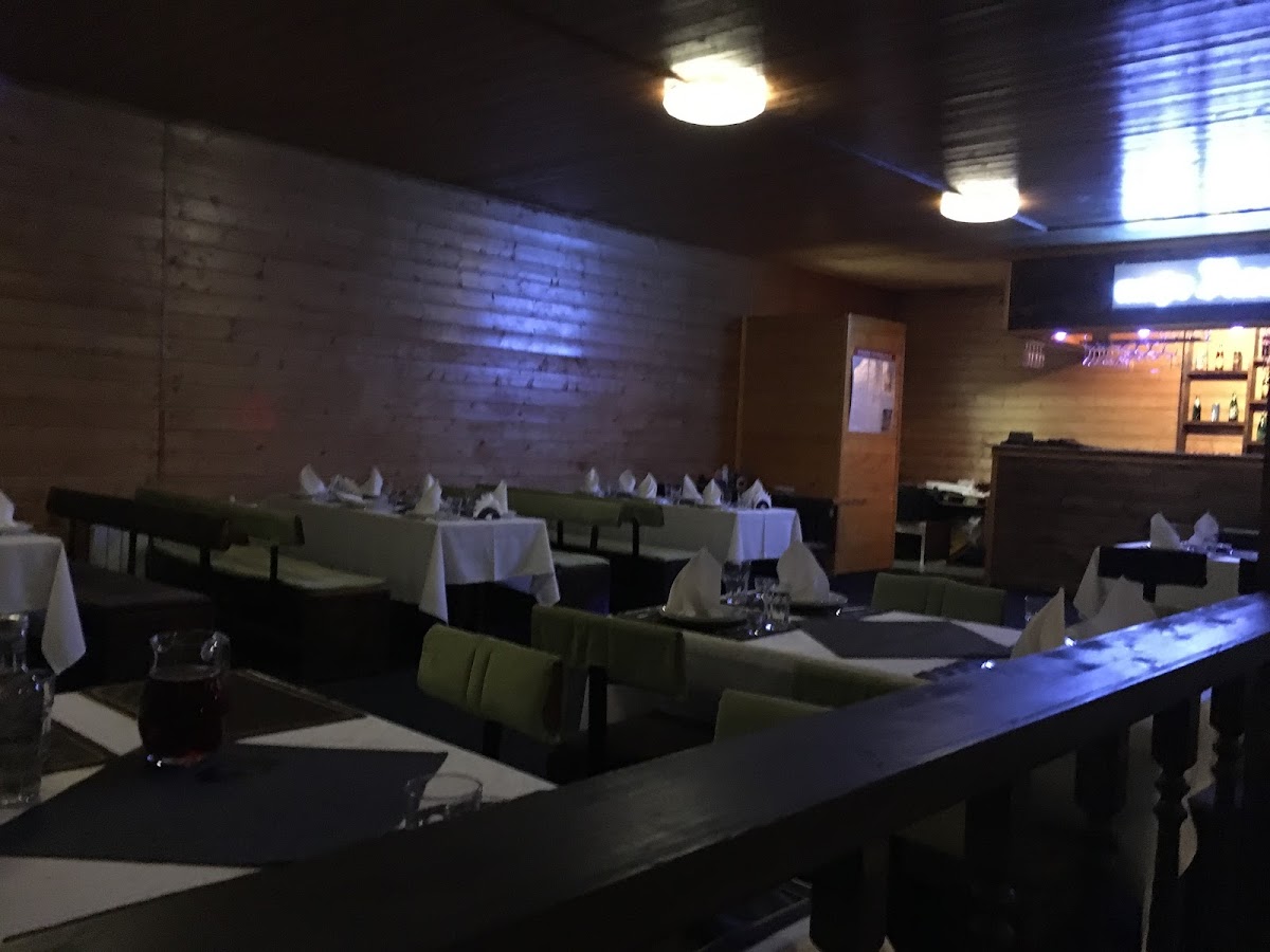 Cafe on the street. builders