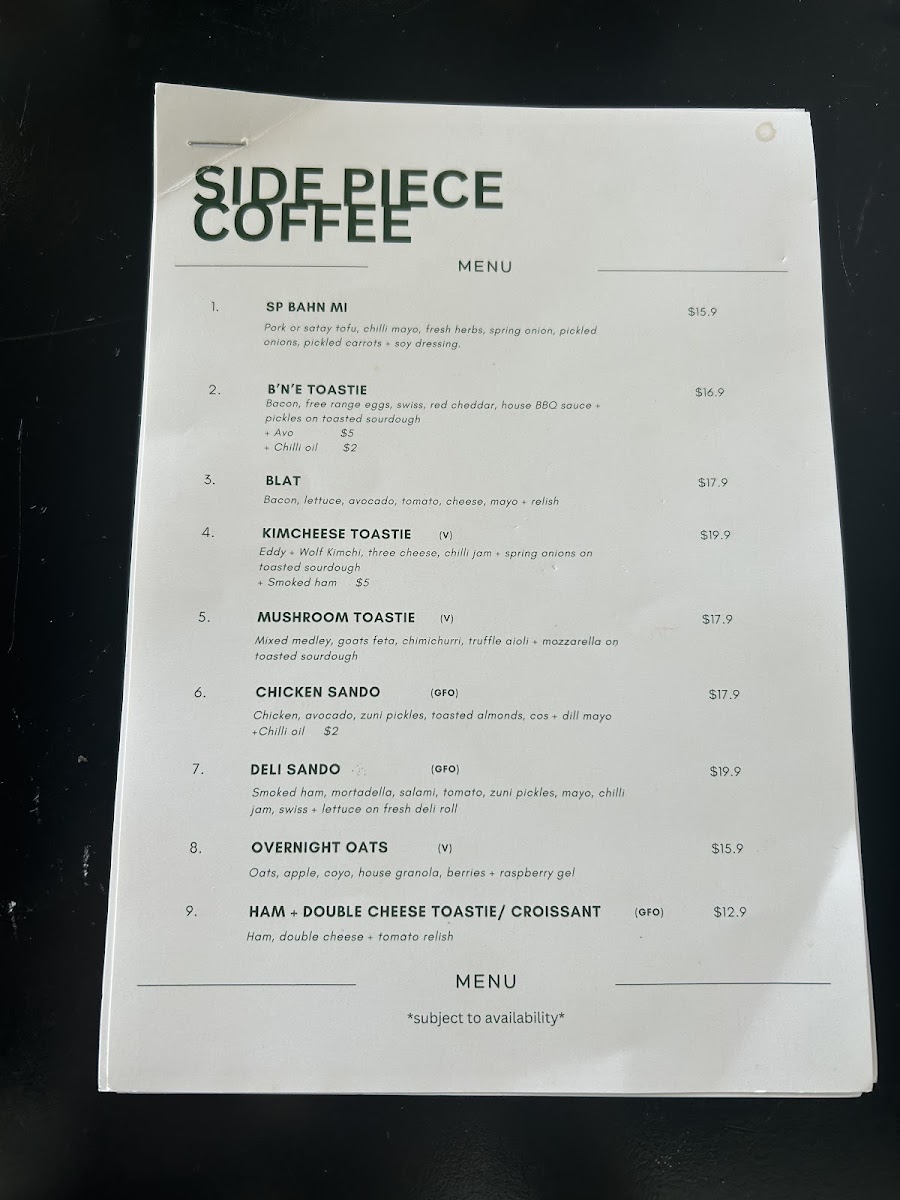 Side Piece Coffee - 1